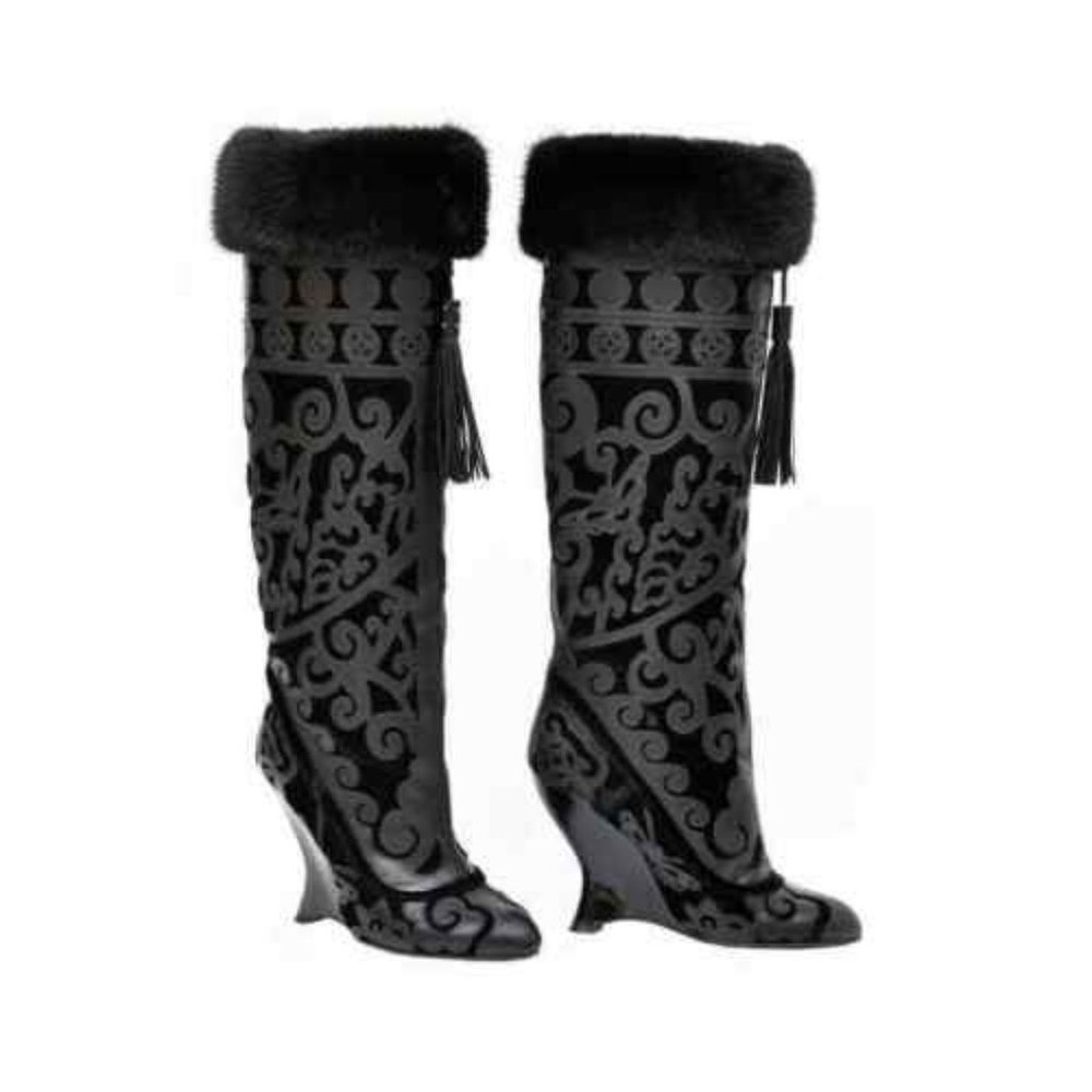 Tom Ford for Yves Saint Laurent Black Leather Boots
